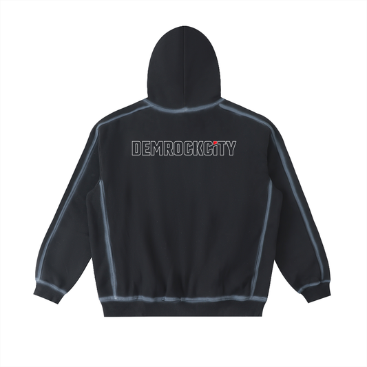 DEMROCKCITY Washed Heavyweight Hoodie – Onyx Edition ODMPOD