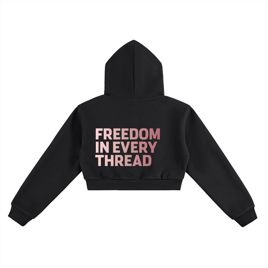 Freedom Crop Hoodie – Black Edition ODMPOD