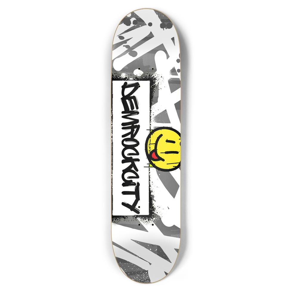 DEMROCKCITY Smiley Chaos Deck (8.5 x 32) DEMROCKCITY