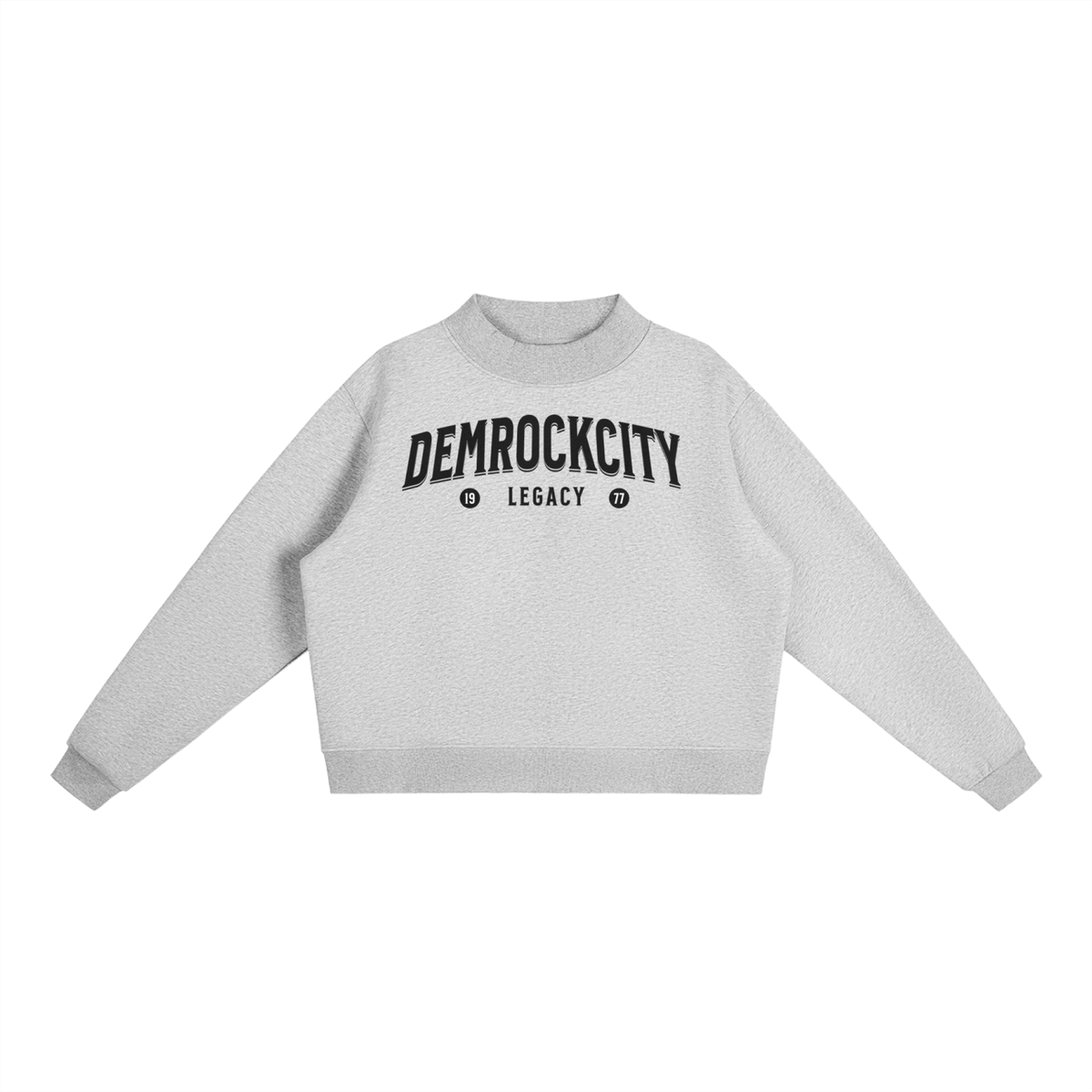 DEMROCKCITY Essential Fleece Mock-Neck Crew