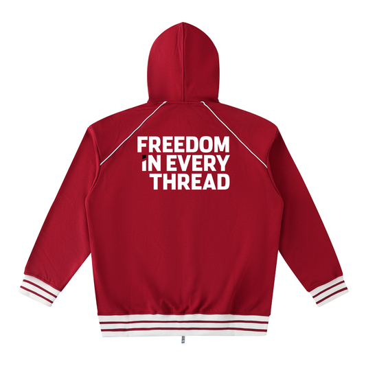 Eagle Crest Varsity Zip Hoodie – Red Edition ODMPOD