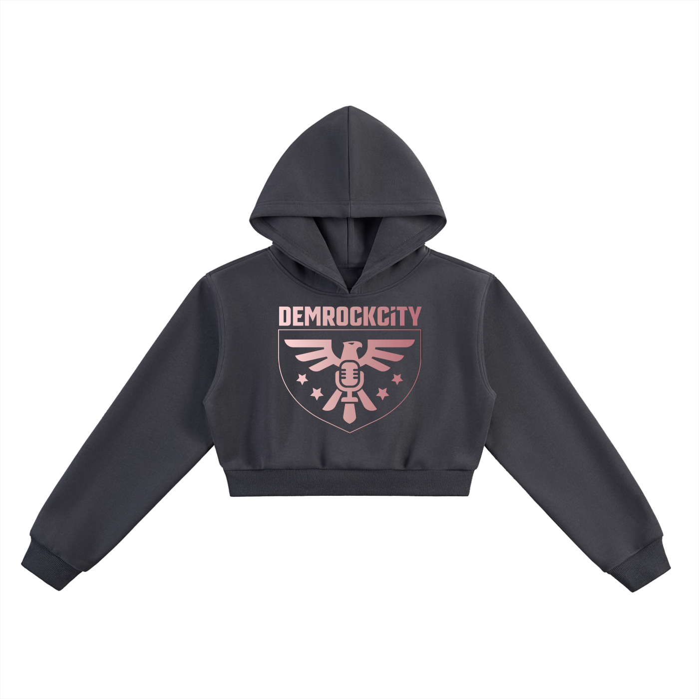 Freedom Crop Hoodie – Charcoal Edition ODMPOD