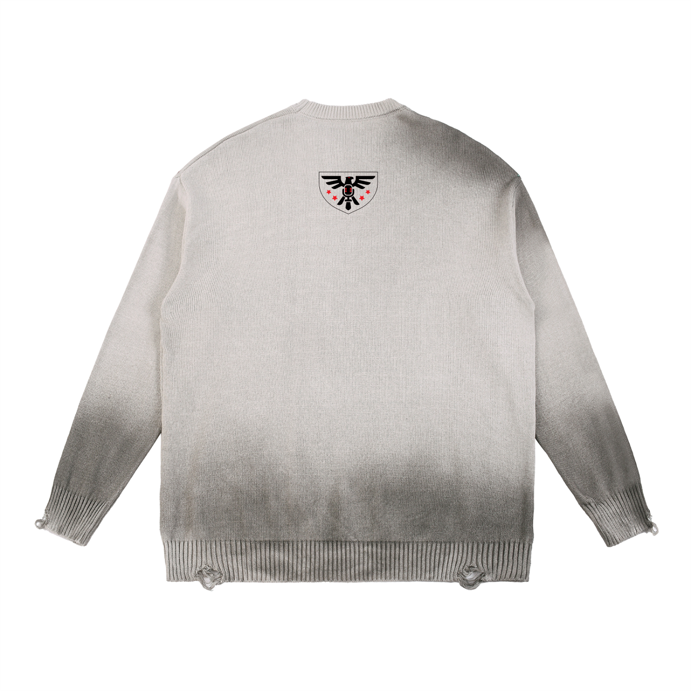 DEMROCKCITY Sun Fade Distressed Crewneck – Gray Edition