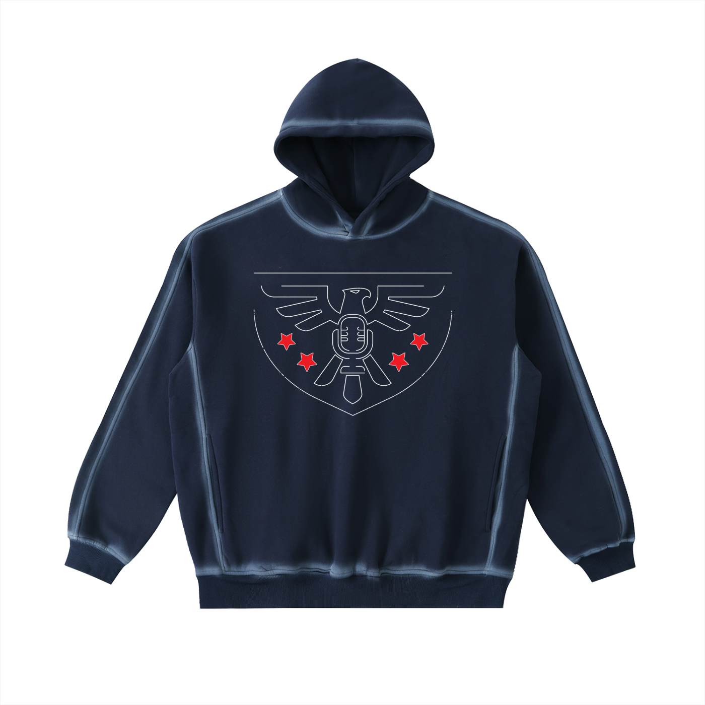 DEMROCKCITY Washed Heavyweight Hoodie – Midnight Edition ODMPOD