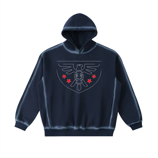 DEMROCKCITY Washed Heavyweight Hoodie – Midnight Edition ODMPOD