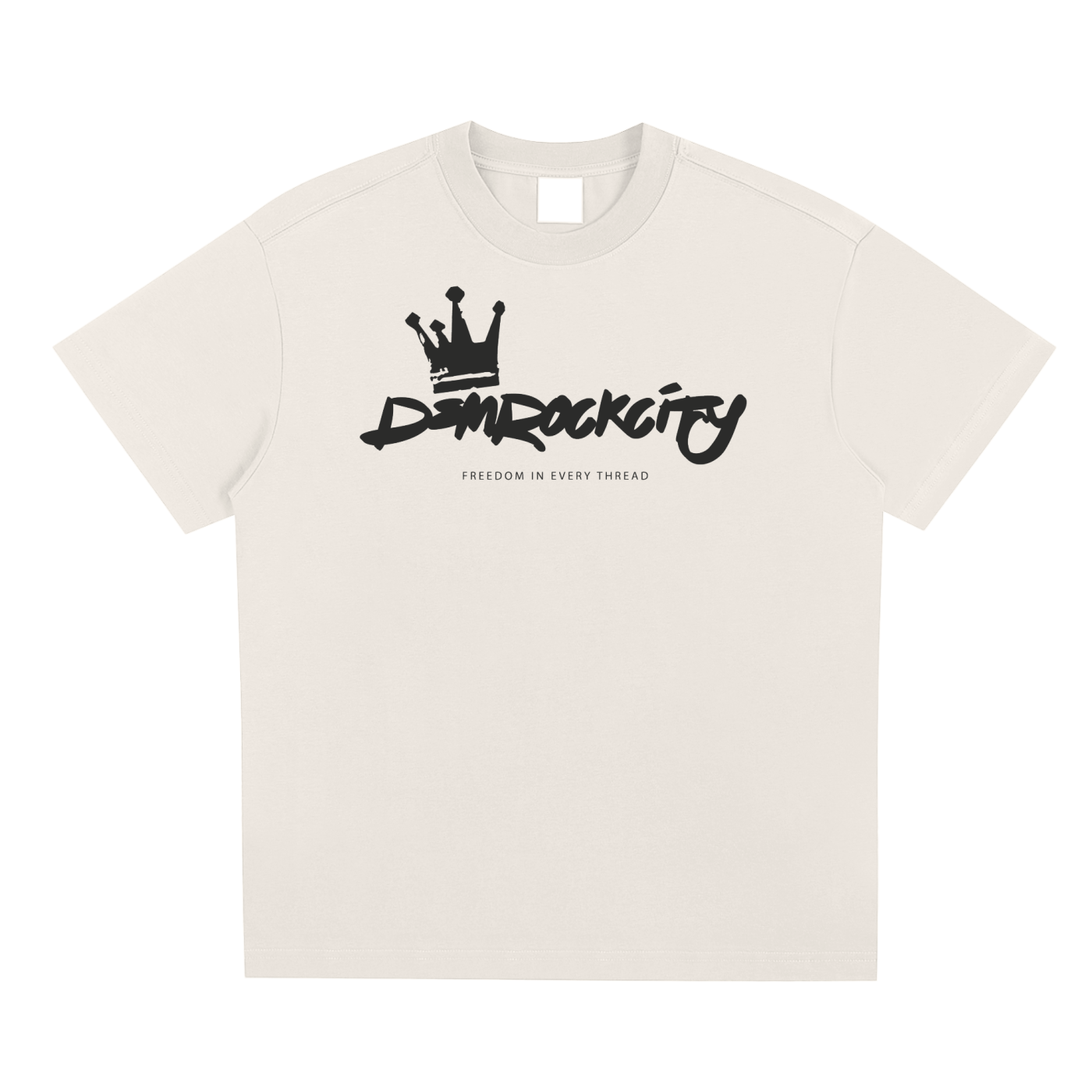 DEMROCKCITY Crown Signature Cooling Tee – Cream