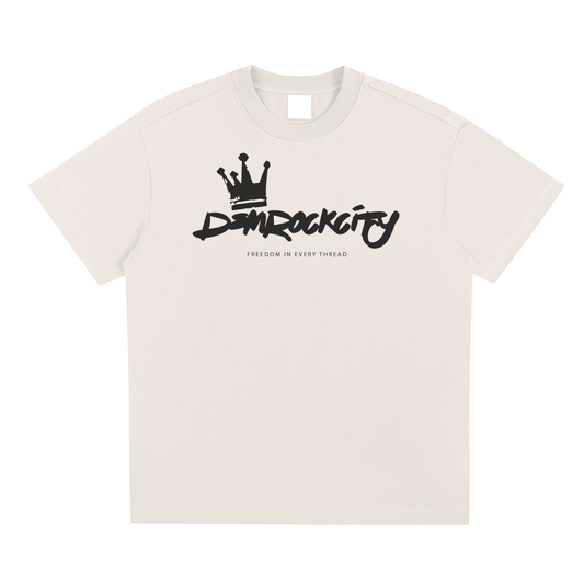 DEMROCKCITY Crown Signature Cooling Tee – Cream