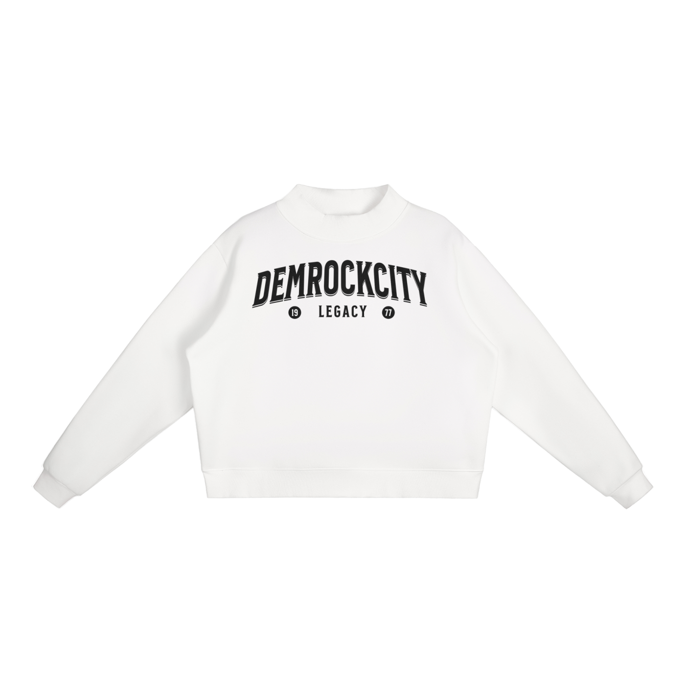 DEMROCKCITY Essential Fleece Mock-Neck Crew