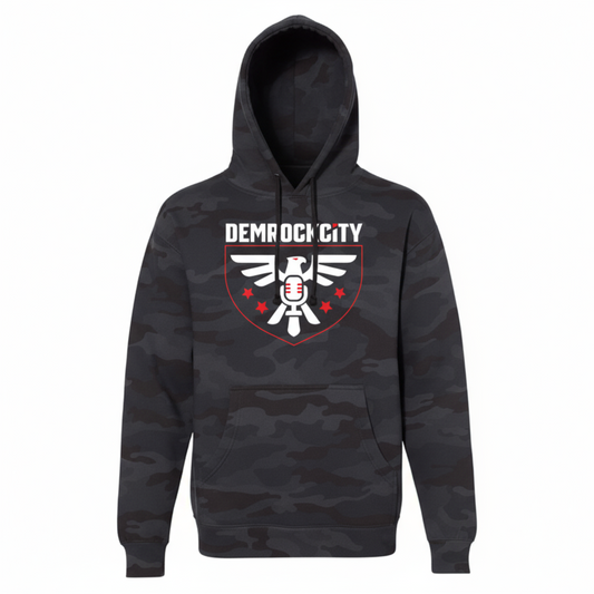 DEMROCKCITY Core Hoodie – Black Camo Edition DEMROCKCITY