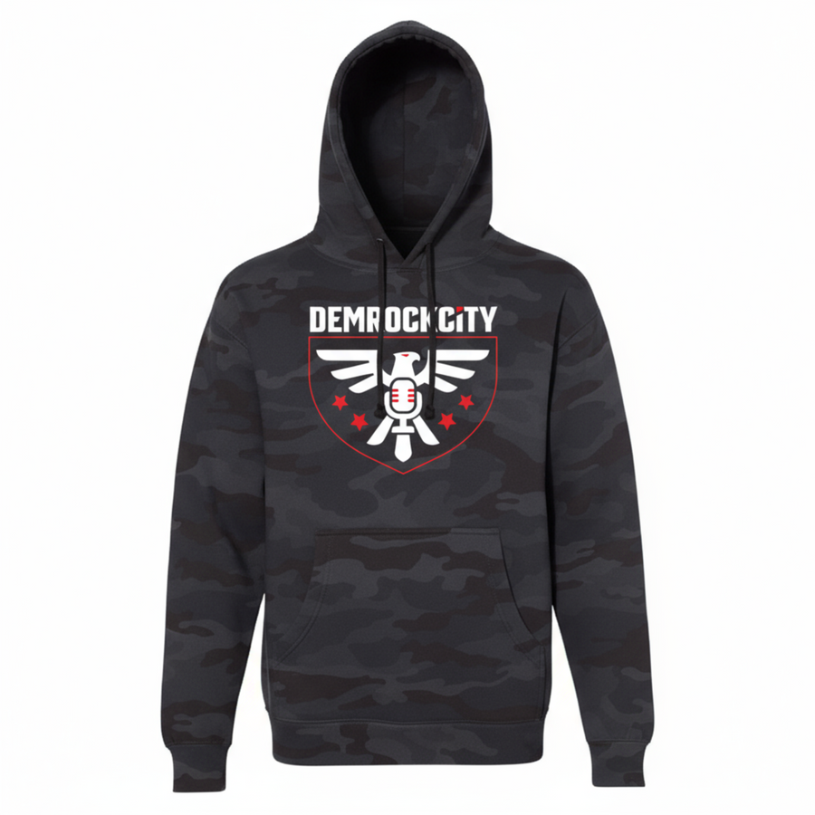 DEMROCKCITY Core Hoodie – Black Camo Edition