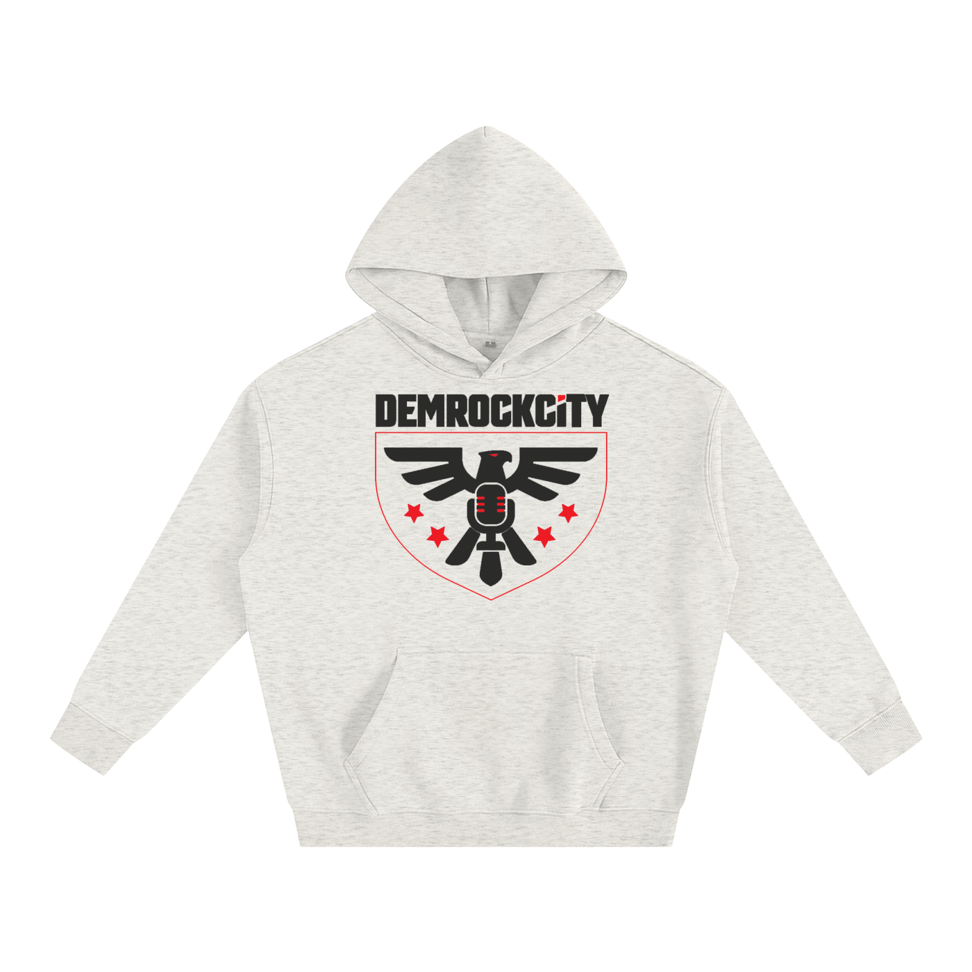 Eagle Crest Oversized Fleece Hoodie – Stone Edition ODMPOD