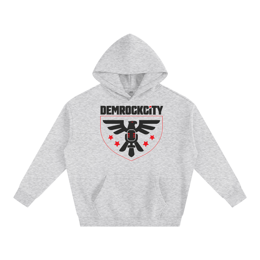 Eagle Crest Oversized Fleece Hoodie – Heather Grey Edition ODMPOD