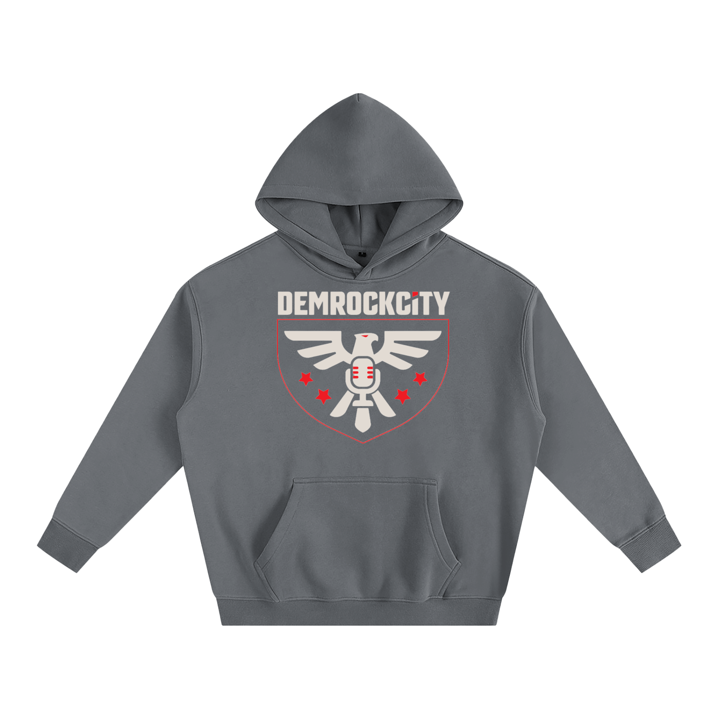 Eagle Crest Oversized Fleece Hoodie – Grey Edition ODMPOD