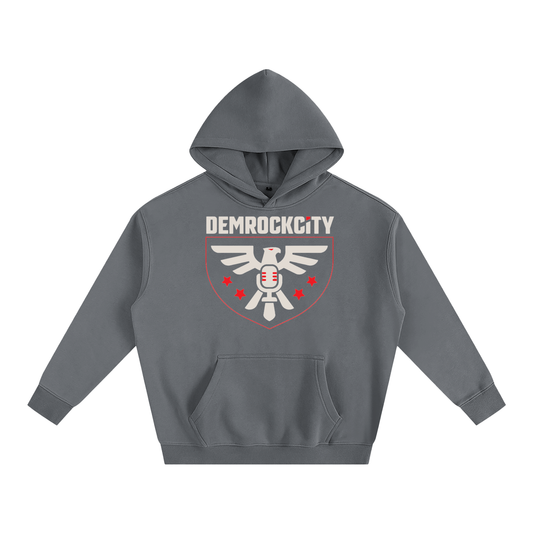 Eagle Crest Oversized Fleece Hoodie – Grey Edition ODMPOD