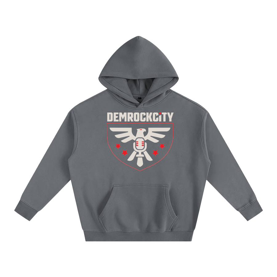Eagle Crest Oversized Fleece Hoodie – Grey Edition