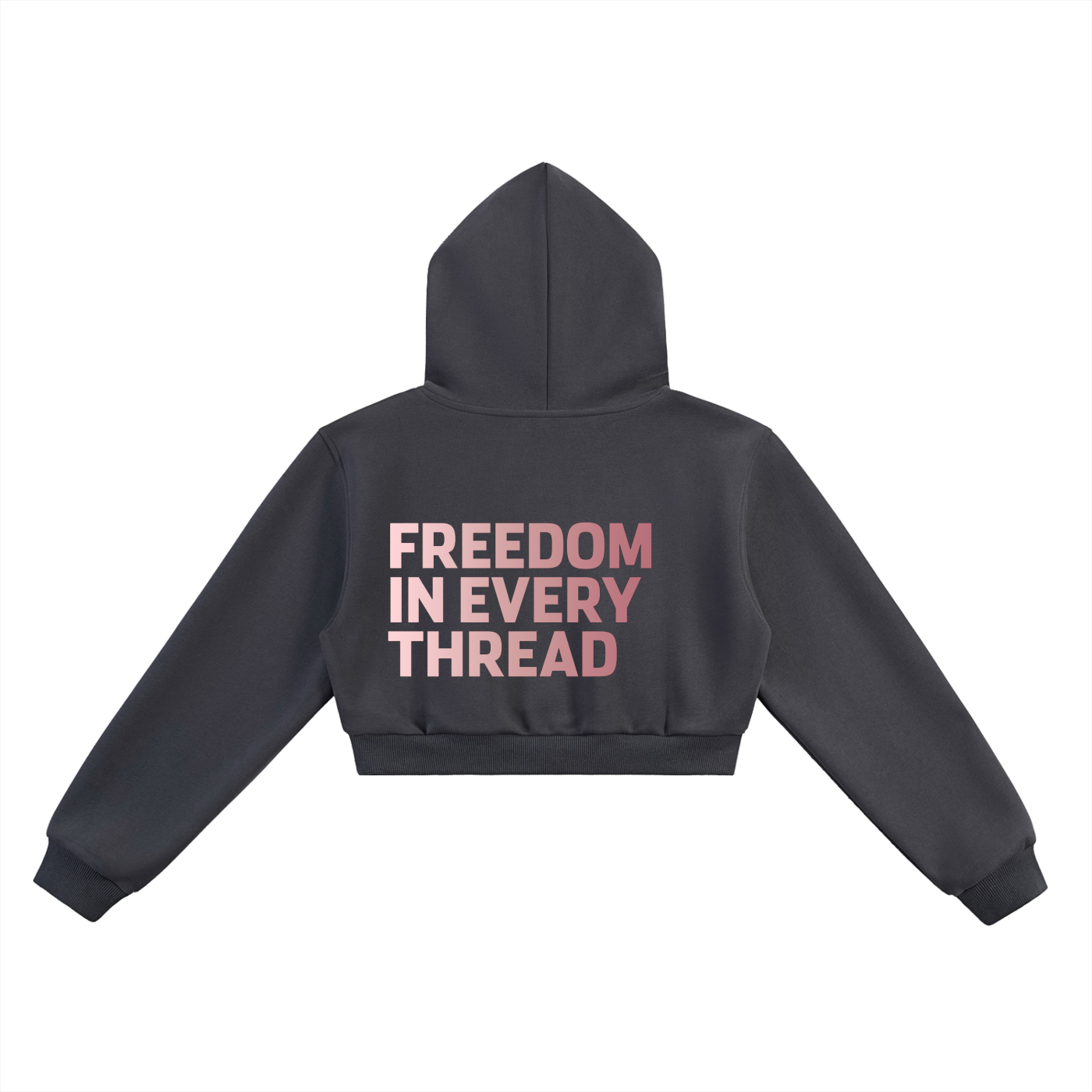 Freedom Crop Hoodie – Charcoal Edition ODMPOD