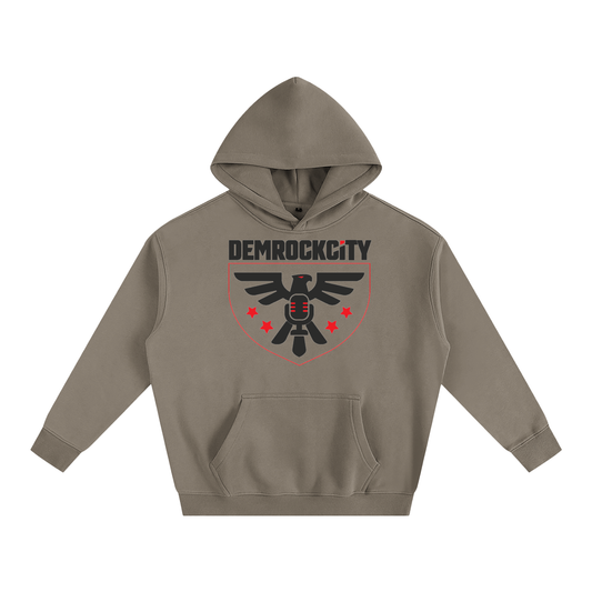 Eagle Crest Oversized Fleece Hoodie – Taupe Edition ODMPOD