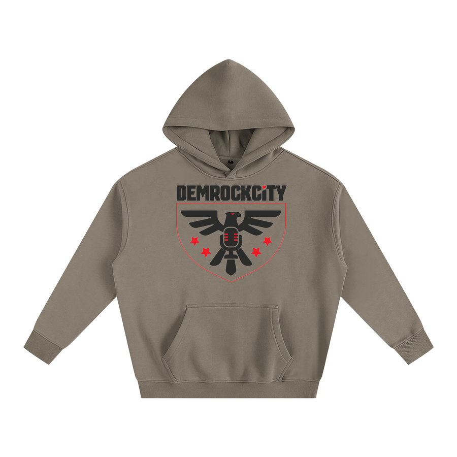 Eagle Crest Oversized Fleece Hoodie – Taupe Edition