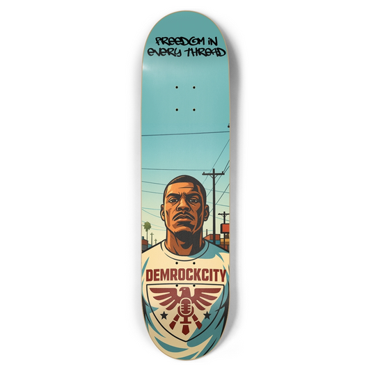 DEMROCKCITY Freedom In Every Thread Skateboard Deck (8 1/2 x 32)