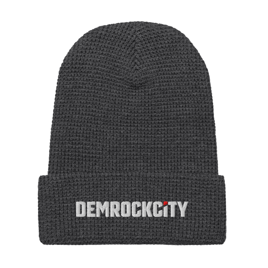 DEMROCKCITY Waffle Knit Beanie – Graphite Edition