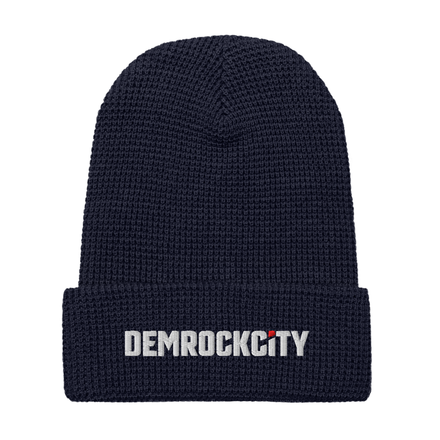 DEMROCKCITY Waffle Knit Beanie – Navy Edition